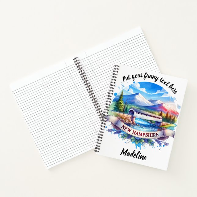 Explore the beauty of new hampshire in vibrant art notebook (Inside)