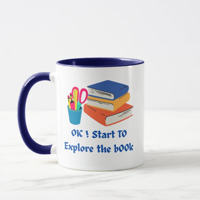 Explore the Book – Back to School Reading Lover  Mug (Left)