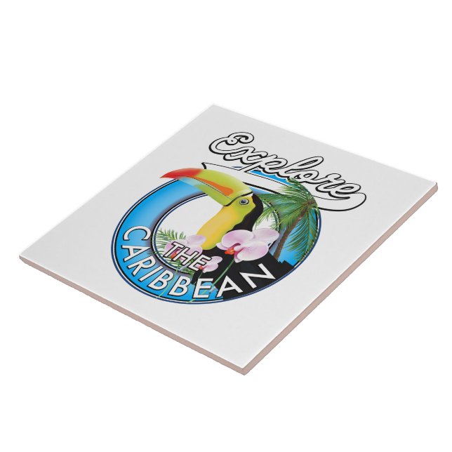 Explore the Caribbean travel patch. Tile (Side)