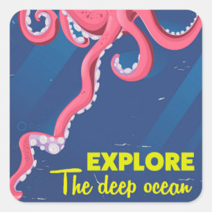 Explore the Deep Ocean Square Sticker