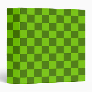 Explore the Elegance of Green Chequerboard Pattern Binder