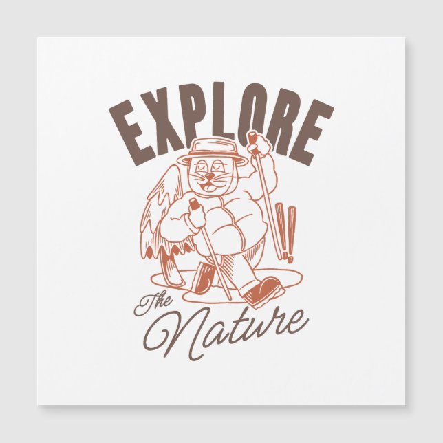 Explore The Nature – Vintage Cat Hiker (Front)