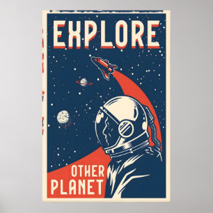 Explore the Other Planet Space Travel Poster Print