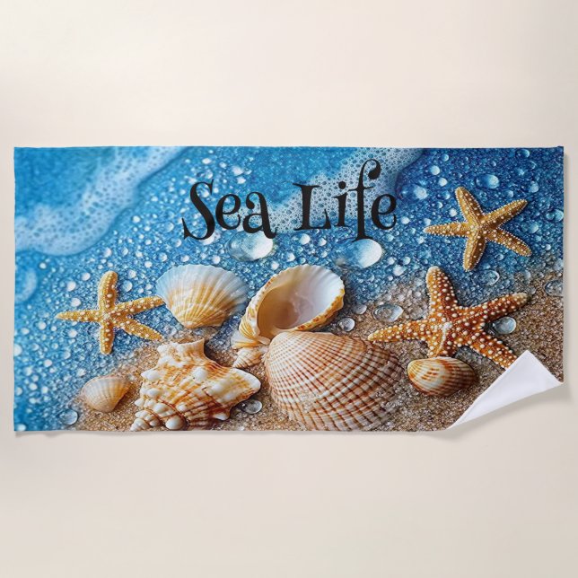Explore the Underwater World Beach Towel (Front)