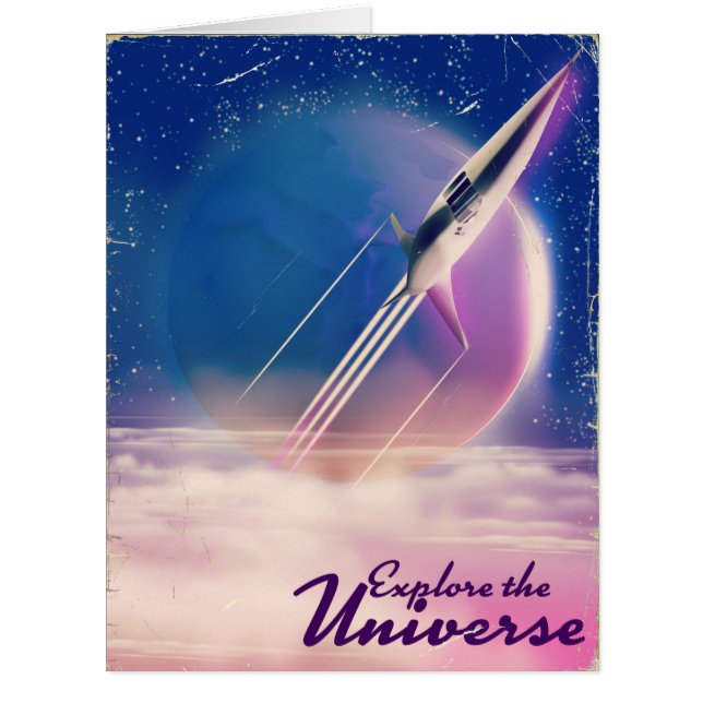 Explore the Universe Vintage space poster (Front)