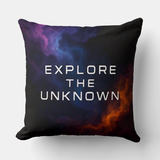 Explore The Unknown  Throw Pillow (Front)
