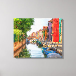 Explore the Vibrant Charm of Burano Canvas Print