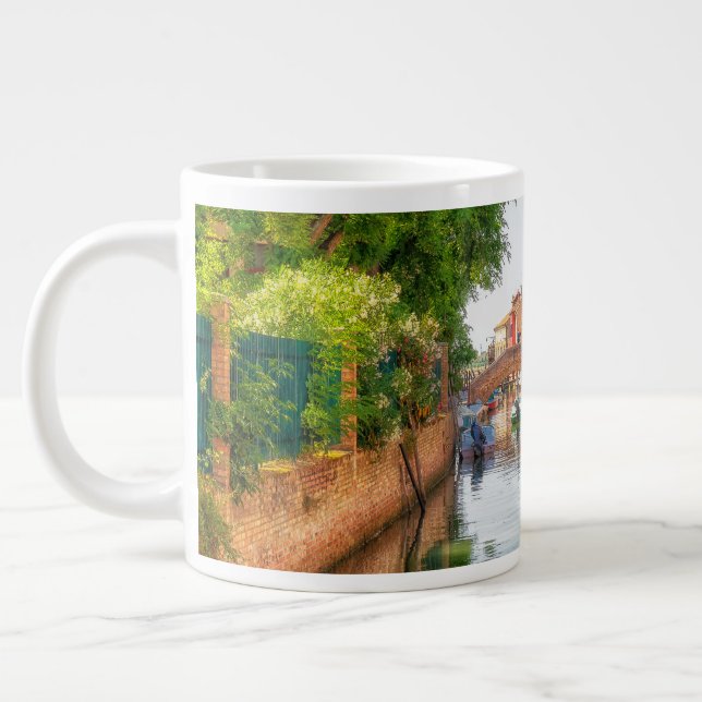 Explore the Vibrant Charm of Burano Large Coffee Mug (Left)