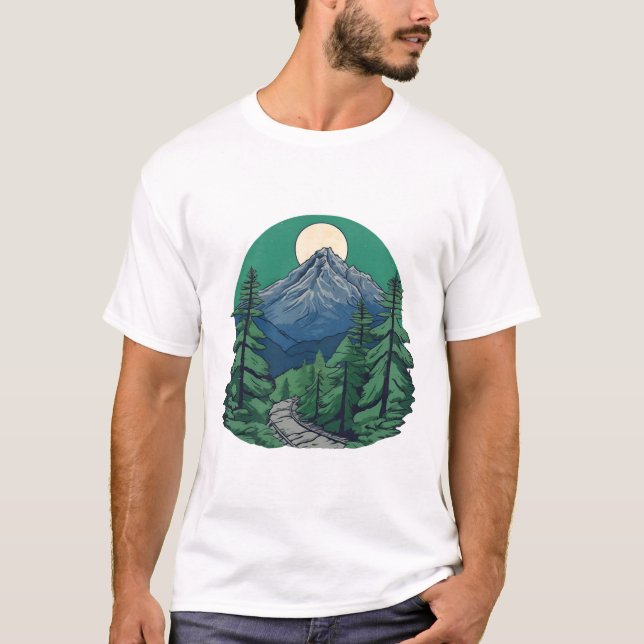 Explore the Wild: Mountain Adventure & Nature T-Shirt (Front)