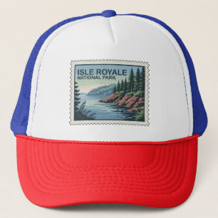 Explore the Wild Side of Isle Royale Stamp Trucker Hat