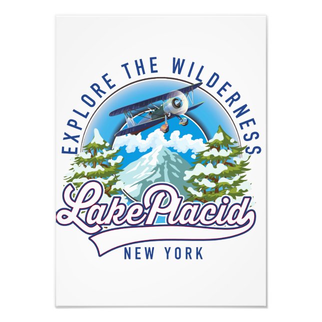 Explore the wilderness, lake placid photo print (Front)