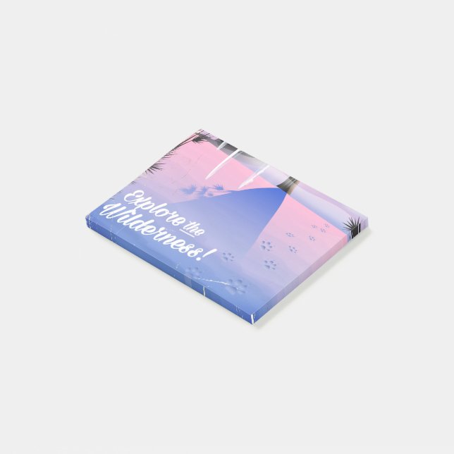Explore the wilderness! Winter animal prints Post-it Notes (Angled)