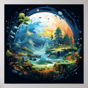 Explore the Wonders of Planet Earth with this Arti Poster