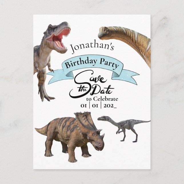 Explore the World of Jurassic Dinosaur Postcard (Front)