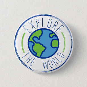 explore the world travel sticker 2 inch round button