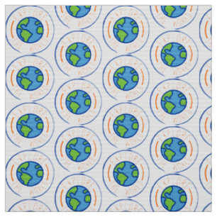 Explore the world travel sticker fabric