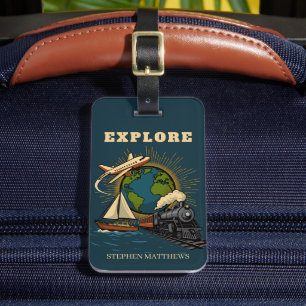 Explore the World Vintage Design Luggage Tag