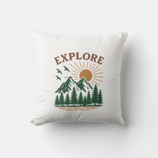 Explore  throw pillow