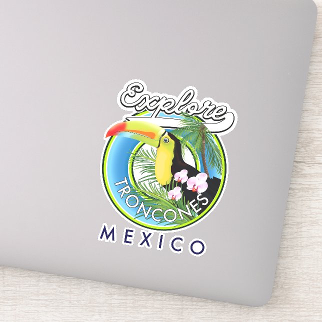 Explore Troncones Mexico retro logo (Detail)