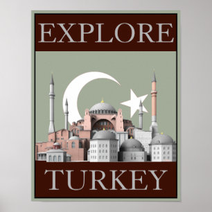 Explore Turkey Travel Decor (12.5"x16")