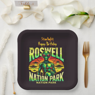 Explore UFO Lore at Roswell! Paper Plate