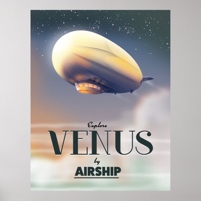 Explore Venus By Airship Poster (Front)