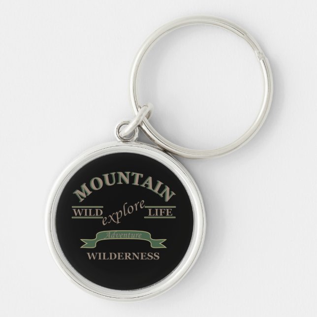 Explore wild life mountain wilderness keychain (Front)