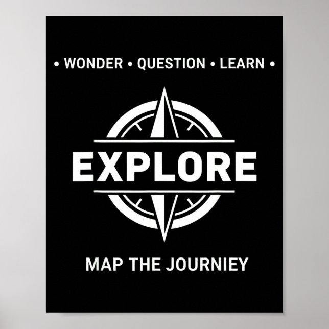 Explore Wonder Question Learn Map The Journey  Poster (Front)