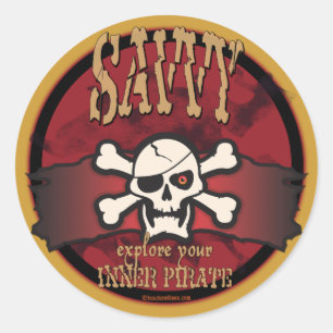 Explore Your Inner Pirate Classic Round Sticker