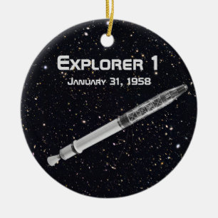 Explorer 1 Satellite Ceramic Ornament