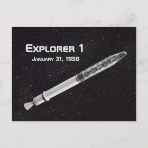 Explorer 1 Satellite Postcard