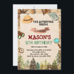 Explorer adventure birthday invitation<br><div class="desc">Explorer adventure birthday invitation</div>