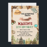 Explorer adventure birthday invitation<br><div class="desc">Explorer adventure birthday invitation</div>
