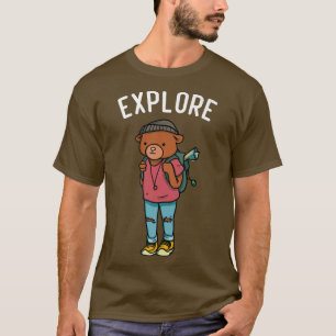 Explorer Backpacking Hiking Bear Premium716  T-Shirt