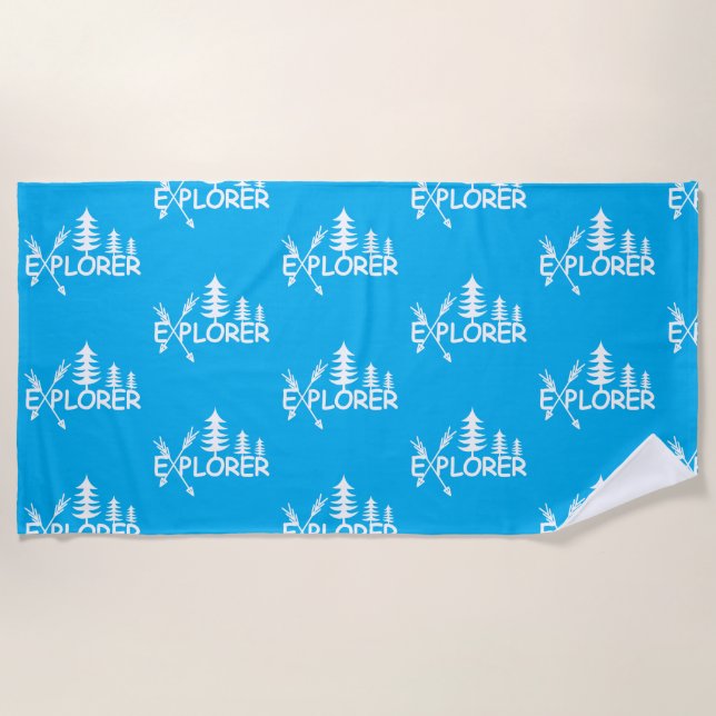 Explorer Design - Beach Towel (Front)
