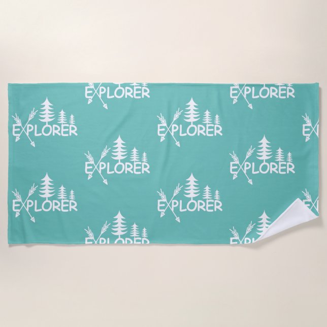 Explorer Design - Beach Towel (Front)