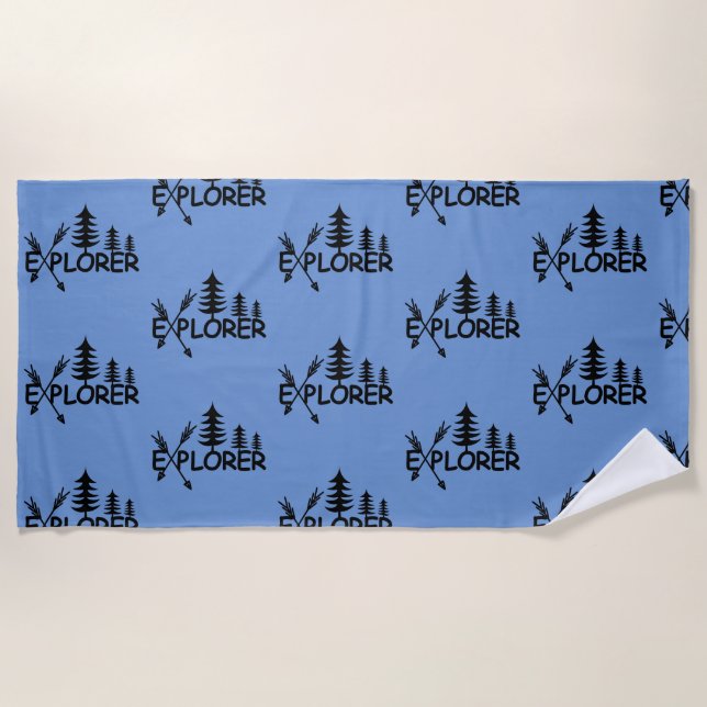 Explorer Design - Beach Towel (Front)