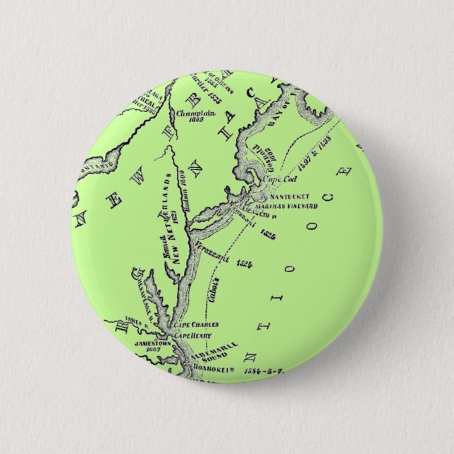Explorer Map 2 Inch Round Button (Front)