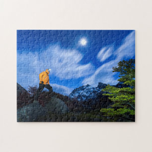 Explorer On Cerro Torre Area Jigsaw Puzzle