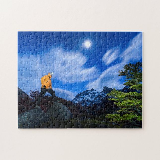 Explorer On Cerro Torre Area Jigsaw Puzzle (Horizontal)