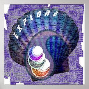 Explorer une mystérieuse affiche maritime Imprimer