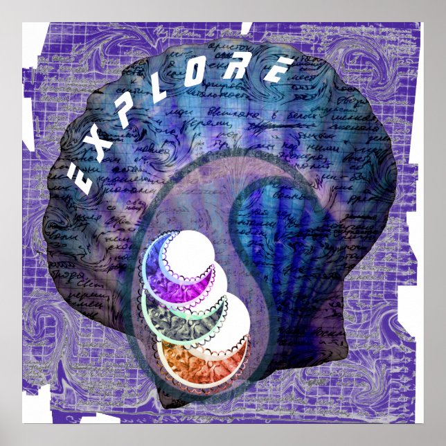 Explorer une mystérieuse affiche maritime Imprimer (Devant)