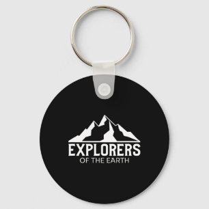 Explorers Of The Earth For Nature Lovers Illustrat Keychain