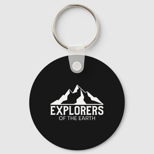 Explorers Of The Earth For Nature Lovers Illustrat Keychain (Front)