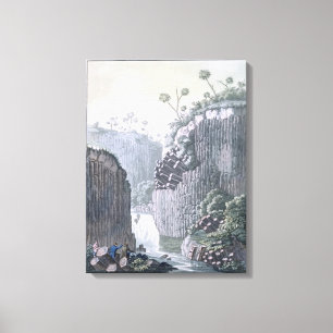 Explorers with Humboldt's Expedition in the Basalt Canvas Print
