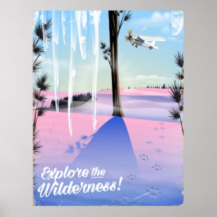 Explorez le désert ! Posters de animaux d'hiver
