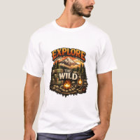 Explorez le graphique de T-Shirt de camping sauvag