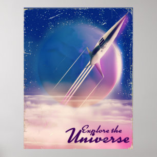 Explorez l'univers Affiche vintage de l'espace