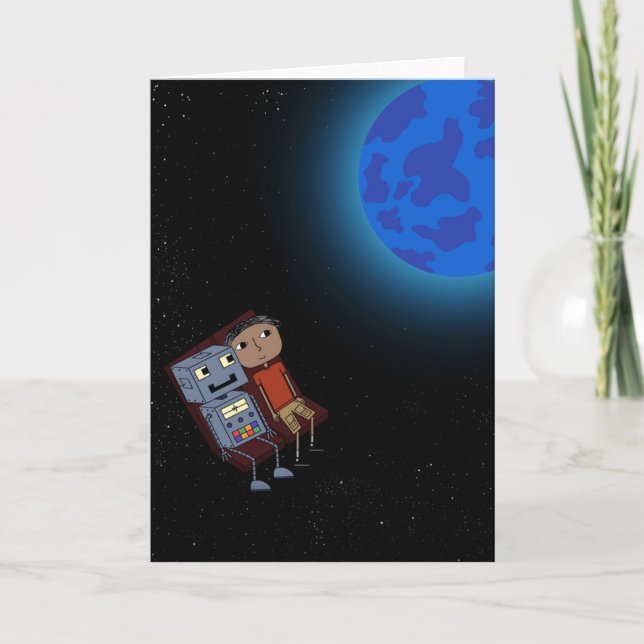Explorez l'univers - carte de voeux (Devant)