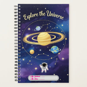 Explorez l'univers - Couverture Carnet astronomiqu